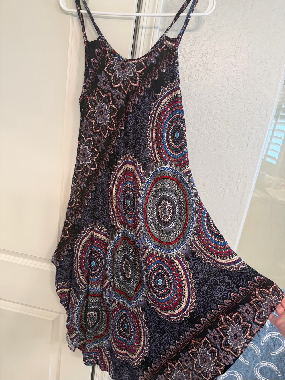 Women's Navy Multicolor Boho Sundress